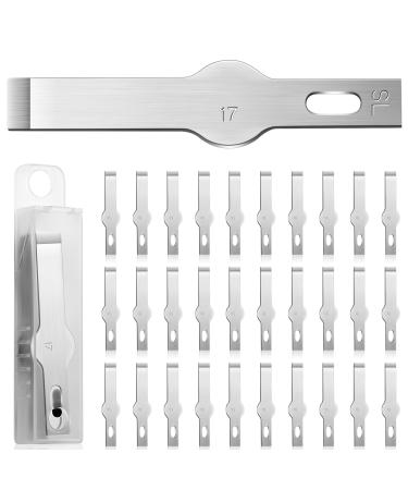 40 Pack Craft Knife Blades #17 Hobby Knife Replacement Blades Precision Knife Blade Hobby Knife Blades Art Knife Blade for Knife Craft Scrapbooking Cutting Caving Chiseling Shaving Supplies