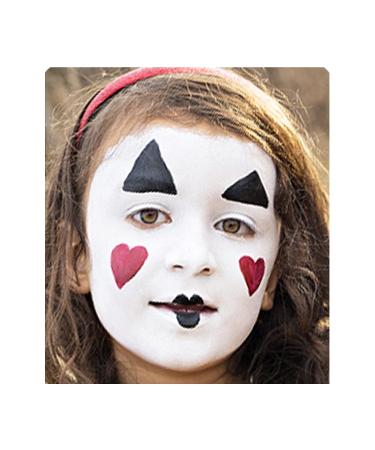 3Pcs Clown Makeup Sticks - Black, White & Red for Halloween & Sports | Sweatproof & Long Lasting - Buy Online on SooperMarket.com