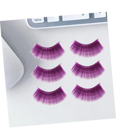 ABOOFAN 9 Pairs False Eyelashes Art Eyelashes Extension Eyelashes Magnetic Full Eye False Lashes Halloween Eyelashes Faux Eyelashes Exaggerative Fake Eyelashes Extend Miss Purple Fluffy - Buy Online on SooperMarket.com
