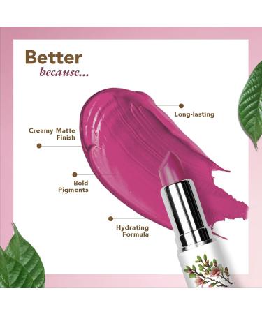 Moisture Matte Lipstick - Red Wine | Long-Lasting Hydrating Organic & Vegan | Creamy Matte Finish | 4gm - Buy Online on SooperMarket.com
