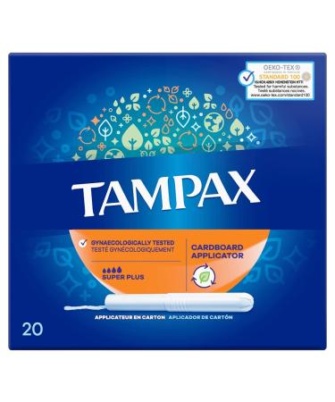 Tampax Super Plus Tampons Applicator Box 20 pieces each