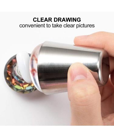 Nail Stamper DIY Nail Art Stamping Tool Nail Stamper Scraper Soft Silicone Clear Stamper Handle Shining Silicone Stamper for Stamped Nail Art(1#) - Buy Online on SooperMarket.com