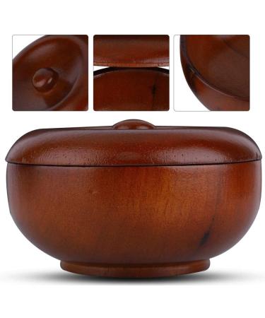 Raguso Wooden Shaving Bowl 10x10x6 - Sturdy Rubberwood with Lid for Men s Foaming Shaving Cream | International Shipping Available - Buy Online on SooperMarket.com