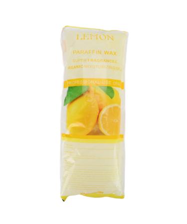 Paraffin Wax Refills Peach Lemon Scented Paraffin Wax Blocks Paraffin Wax Bath for Beauty Hand Feet 453g Preserve Moisture Safe Skin Wax for SPA Bathroom(Lemon)