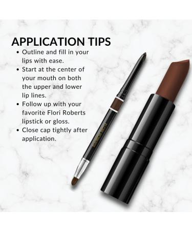 Flori Roberts Luxury Lip Pencil - Retractable Lip Liner for Women of Color | Vibrant Intense Berry Makeup - Buy Online on SooperMarket.com