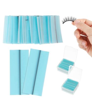 80Pcs Fake Eyelashes Self Adhesive Lash Strips Reusable Black Eyelash Glue Strip Liner Natural Look Strong-Hold Eyelashes Spare Strip for Most Strip False Eyelashes