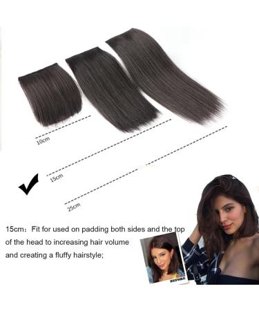 1PC Short Clip In Hair Extensions Clip in Hair Piece 2 Clips Clip in Remy Human Hair Extensions Straight Invisible Hairpin for Thinning Hair Adding Hair Volume(6inch- Dark Brown) - Buy Online on SooperMarket.com