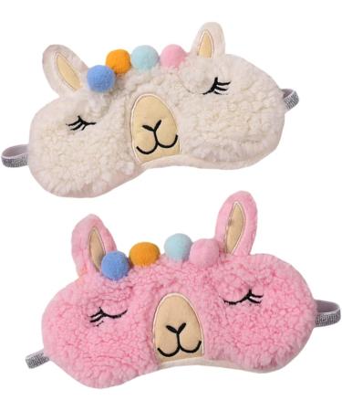 Gatuida 4 Pcs Sherpa Fleece Eye Masks | Cozy Sleep Masks for Adults & Kids | Travel Blindfolds & Eye Patches - Buy Online on SooperMarket.com