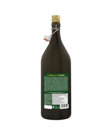 Le Terre di Colombo 100% Italian Extra Virgin Olive Oil - 2L Ribbed Bottle with Mechanical Closure | Premium Quality for International Shipping - Buy Online on SooperMarket.com