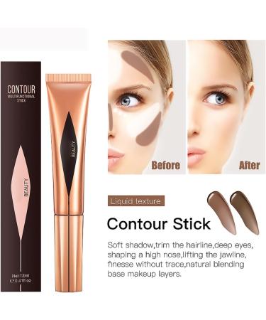 Tongyend Liquid Contour Beauty Wand Blush Stick Cream Contour Stick and Highlighter with Cushion Applicator Long Lasting Face Blush Illuminator Makeup Stick Liquid Bronzer Super Silky(Contour 05) Contour 05 10 g (Pack of 1) - Buy Online on SooperMarket.com