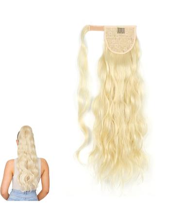 prinfantasy Ponytail Extension Long Curly Wave Magic Paste Wrap Around Ponytails Hair for Women Heat Resistant Synthetic Hairpiece MW132 GBMW132 24 inch