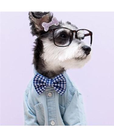 AMIJOUX 5pcs Rhinestone Dog Hair Clips | Stylish Bowknot Grooming Accessories for Small Dogs & Cats - Buy Online on SooperMarket.com
