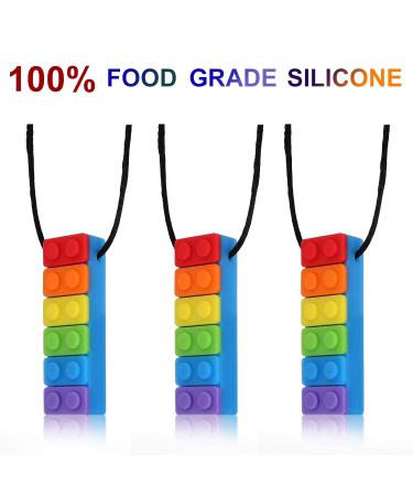 Premium You & Lemon 3-Piece Chewing Necklace Set | Silicone Teething Toys for Autism & ADHD - Rainbow Cubes for Boys & Girls - International Shipping Available - Buy Online on SooperMarket.com
