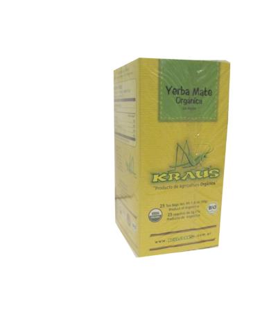 Organic Yerba Mate Kraus Teabags x 50 50 Count (Pack of 1)