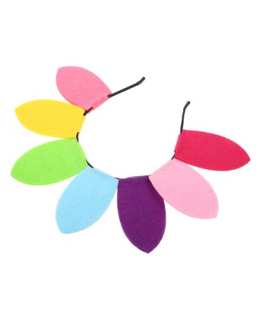Gadpiparty Sun Flower Headband Lovers Props Make up Colorful Non-woven Plastic Colorful 28X13CM