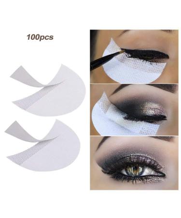 LKE 100pcs Eyeshadow Stencils & Gel Patches for Eyelash Extensions - Professional Lint Free Under Eye Makeup Tape for Precise Application - Buy Online on SooperMarket.com