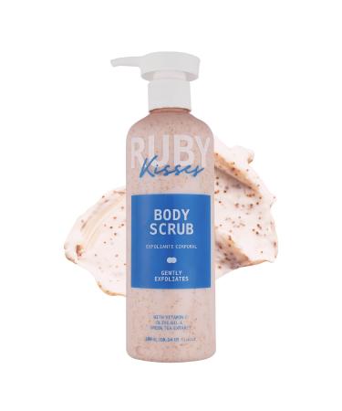 Ruby Kisses Body Scrub Gentle & Exfoliate Energize & Nourishing Skin Antioxidant Rich Oil Protect Skin Barrier Suitable for Sensitive All Skin Types Made in Korea