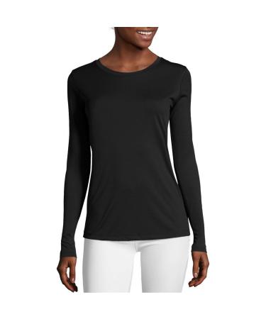 Hanes Women's Sport Cool Dri Performance Long Sleeve T-Shirt Medium Black