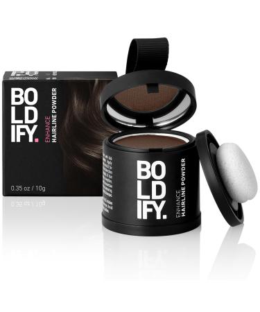 BOLDIFY Hairline Powder - LARGER 10g Bottle - Root Touch Up Powder - Instantly Conceals Hair Loss - Hair Toppers for Women & Men Hair Powder for Thinning Stain-Proof 48 Hour Formula (Medium Brown) 10 g (Pack of 1) Medium Brown