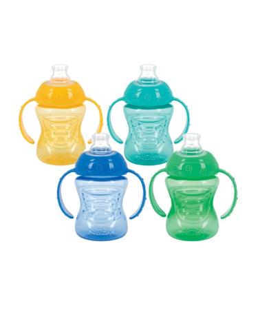 Nuby Two-Handle No-Spill Super Spout Grip N' Sip Cu (4 Count  CMV) 4 Count (Pack of 1) CMV