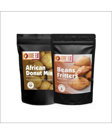 Nigerian Beans Fritters(Akara Mix) + African Donut Mix (Puff Puff) | Serves 5