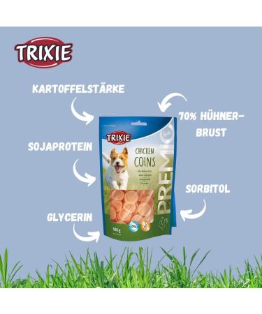 Trixie Premio Dog Chicken Coins 100g | Gluten-Free Grain-Free Treats for Training & Rewards | Assorted Duckies 20g (5 Pack) - Premium Dog Treats - Buy Online on SooperMarket.com