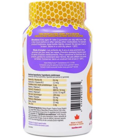 Honibe Vitamin D Gummies for Kids and Adults | Honey-Based Vitamins Made in Canada & Kids Multivitamin Gummies Plus Immune Boost | Honey-Based Vitamins Made in Canada | 70 gummies - Buy Online on SooperMarket.com