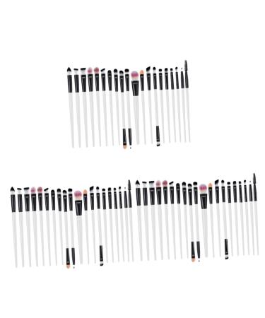Baluue 60 Pcs Eyeliner Eyeshadow Brush Kit Makeup Accessories Spoolie Brush for Eyelashes Kit Para Pesta as