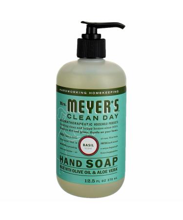 Meyers Basil Liquid Hand Soap - 6x12.5 OZ | Premium Natural Hand Wash | International Shipping Available - Buy Online on SooperMarket.com