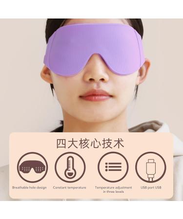 Silicone Heating Eye Cover Temperature Adjustable Customizable Temperature Settings USB Plug in Eye Shade with Ventilation Holes for Eye 360 Light Blocking - Buy Online on SooperMarket.com