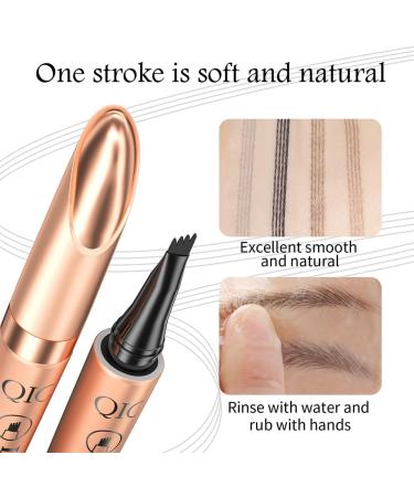 2024 New Magic Eyebrow Pencil with 4 Fork Tip 3D Microblading Eyebrow Pencil Natural Makeup Fine Stroke Magic Eyebrow Pencil Long-Lasting Natural Waterproof Eyebrow Pencil Stay on All Day Dark Coffee - Buy Online on SooperMarket.com