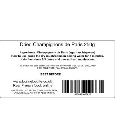 Dried Paris Mushrooms 250g - Buy Online on SooperMarket.com