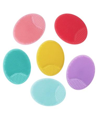 Zroven 4 pieces Face brush silicone cleaning pad Pore cleaning pad acne removal facial brush baby shower tool brushes random colors