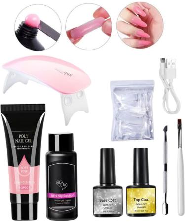 LOUMMRCY PolyGel Nail Kit All-in-One Starter Set for Nail Extensions & Art | 8 Pieces French Nail DIY Kit for Beginners & Home Manicure - Buy Online on SooperMarket.com
