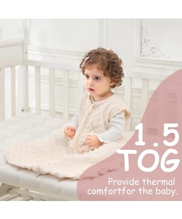 Looxii Baby Sleeping Bag 1.5TOG Cotton Soft Newborn Sleepsack Unisex Baby Wearable Blanket 12-18 Months (Pink & Apricot) - Buy Online on SooperMarket.com