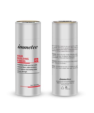 IMMETEE Hair Building Fibers - Instant Regrowth for Thinning Hair & Bald Spots - 28g Black - Conceals Hair Loss in 15 Seconds - For Men & Women - Buy Online on SooperMarket.com