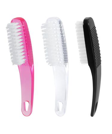 Raploy 3 Pcs Nail Brush Curved Handle Grip for Cleaning Fingernails and Toenails  Nail Cleaning Scrubbing Brushes  Pedicure Brushes for Men and Women