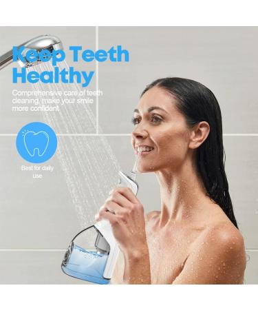 Cordless Water Flosser with 5 Modes & 4 Jet Tips - USB Rechargeable Dental Oral Irrigator for Travel - White - Buy Online on SooperMarket.com