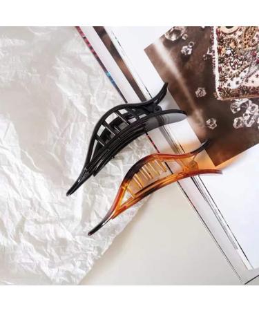 Lay Down Claw Clip Hair Clips for Women - 2Pcs Styling Accessories for Thick Thin Hair, No Slip Grip Jaw Clips - French Banana Barrettes - Buy Online on SooperMarket.com