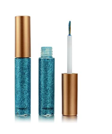 DekRion Glitter Eyeliner Blue Giltter Eyeliner  Long-lasting Waterproof Eyeliner Eye Glitter Makeup  Silver  Gold  Pink Green High-pigmented Colorful Glitter Eyeliner Liquid 08Blue