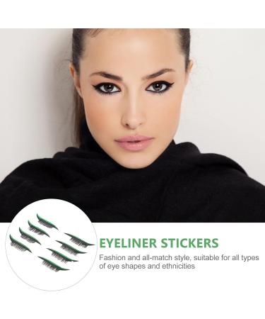 Gogogmee 4 pairs Tool Eyelid Decal Make Face Waterproof Up Eye Self-adhesive Reusable Girls Natural Women 4x1.5cm Green - Buy Online on SooperMarket.com