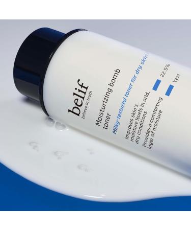 Belif Moisturizing Bomb Toner with Ceramide | Ultra Hydrating 2-in-1 Toner & Moisturizer for Dry Skin | Korean Skin Care - Buy Online on SooperMarket.com
