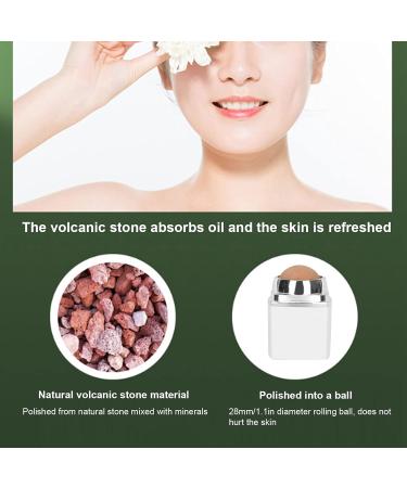 Mini Portable Facial Roller Reusable Facial Skin Care Tools for Exquisite Makeup Volcanic Stone Oil Absorbing Ball for Skincare Easy Cleaning Makeup Beauty Accessories for Female Girls(White) - Buy Online on SooperMarket.com