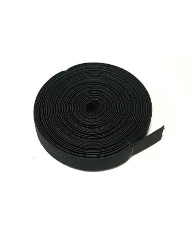 1/2 Inch x 5 Yards Black Flat Elastic Band for Sewing Clothing - DIY Garment Trousers Costumes Craft - Nylon Webbing Elastic Knit Spool - Buy Online on SooperMarket.com