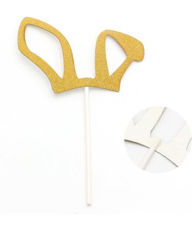 1 Pack Cute Easter Theme Cupcake Topper Decorative Cake Toppers Easter Festival Party Supplies Gold RabbitsLM - Buy Online on SooperMarket.com
