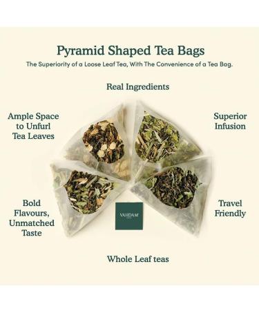 Vahdam Turmeric Ginger Herbal Tea Bags - Caffeine-Free 30 Count | Kurkuma & Fresh Spices | Brew Hot Iced or Kombucha | Authentic Indian Blend - Buy Online on SooperMarket.com