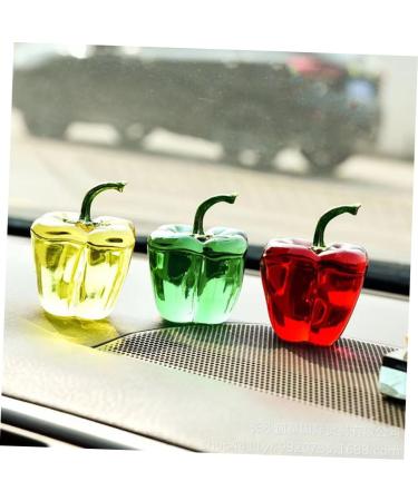 Alipis Office Decor Decorations for Home Crystal Figurines Living Room Chili Vegetable Household Fake Fruit Green 6.3x4.5cm - Buy Online on SooperMarket.com