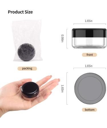 Pamiyo 24 Pack 15ml Clear Empty Jars with Screw Caps Perfect for Lotions Creams Mini Candles & Cosmetics Black Transparent Crucibles for Travel & DIY Projects - Buy Online on SooperMarket.com