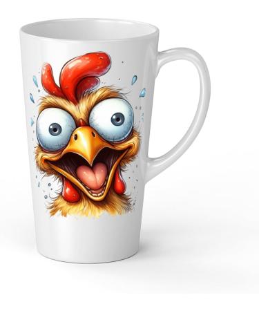 White Ceramic Kids Chicken Mug - Large 483 ml Perfect for Hot Chocolate or Milk Fun and Easy to Use - Buy Online on SooperMarket.com