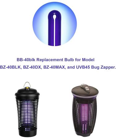 BB-40blk 40W Black Light Replacement Bulb for Black Flag Model BZ-40BLK BZ-40DX BZ-40MAX and Stinger Model B4045-4 UVB45 Bug Zapper 2 Pack - Buy Online on SooperMarket.com